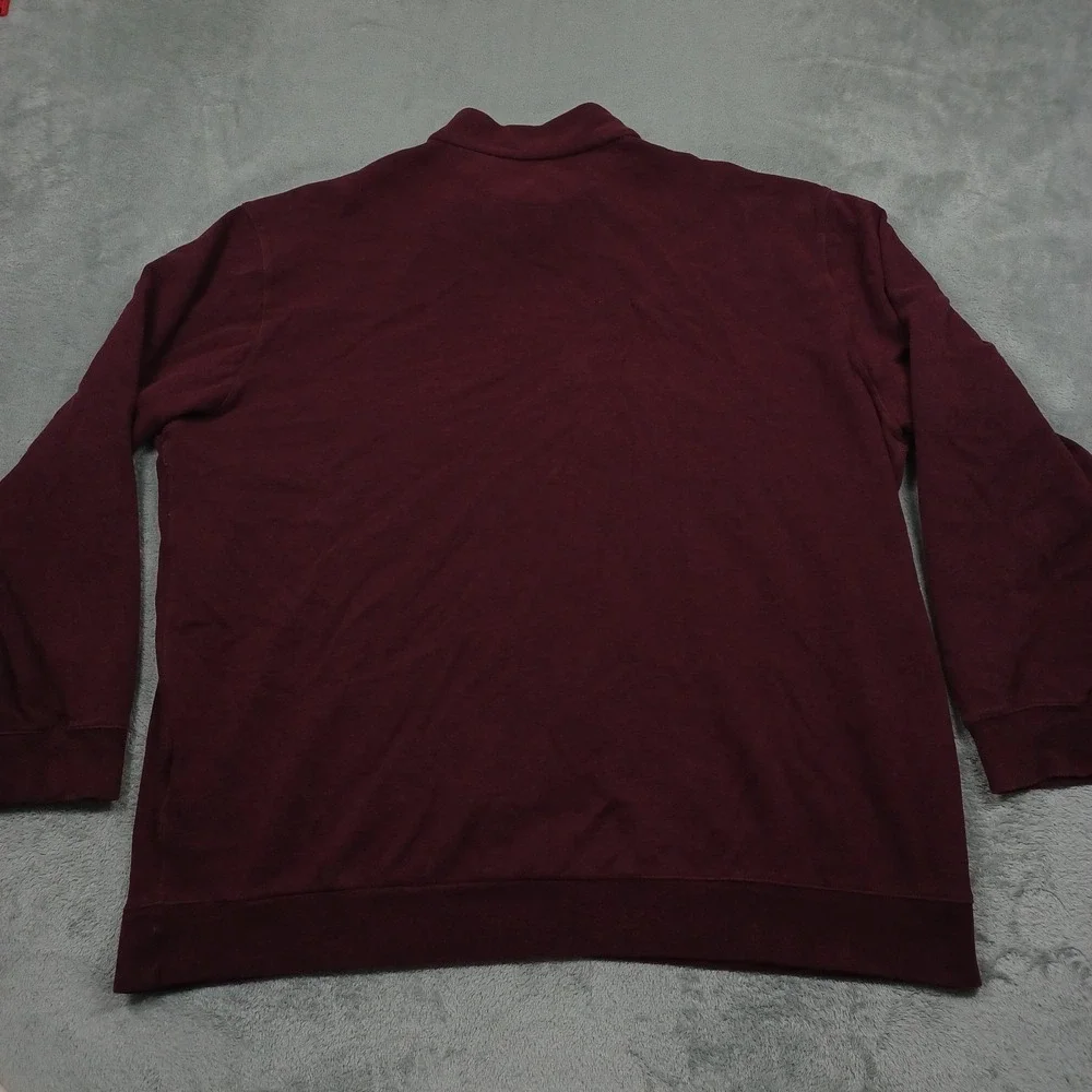 Polo‎ Ralph Lauren Sweater Mens 2XLT Red 1/4 Zip Pullover Preppy